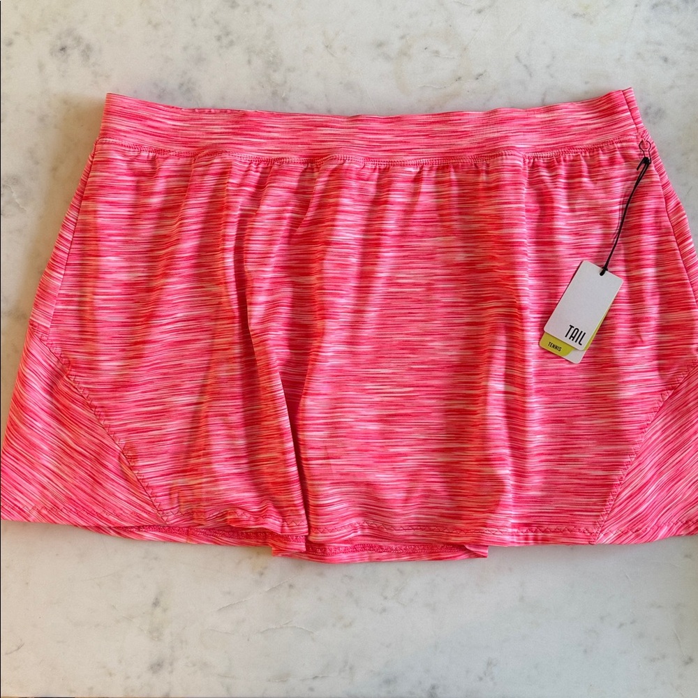 Tail -Striped Pink Tennis or Pickleball Skirt/Skort XXL